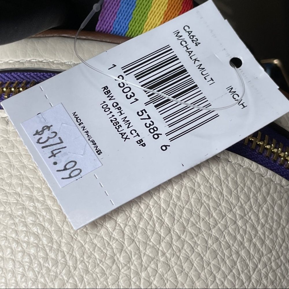 Coach Mini Court Backpack With Rainbow Coach Logo New With Tags - Picture 13 of 15